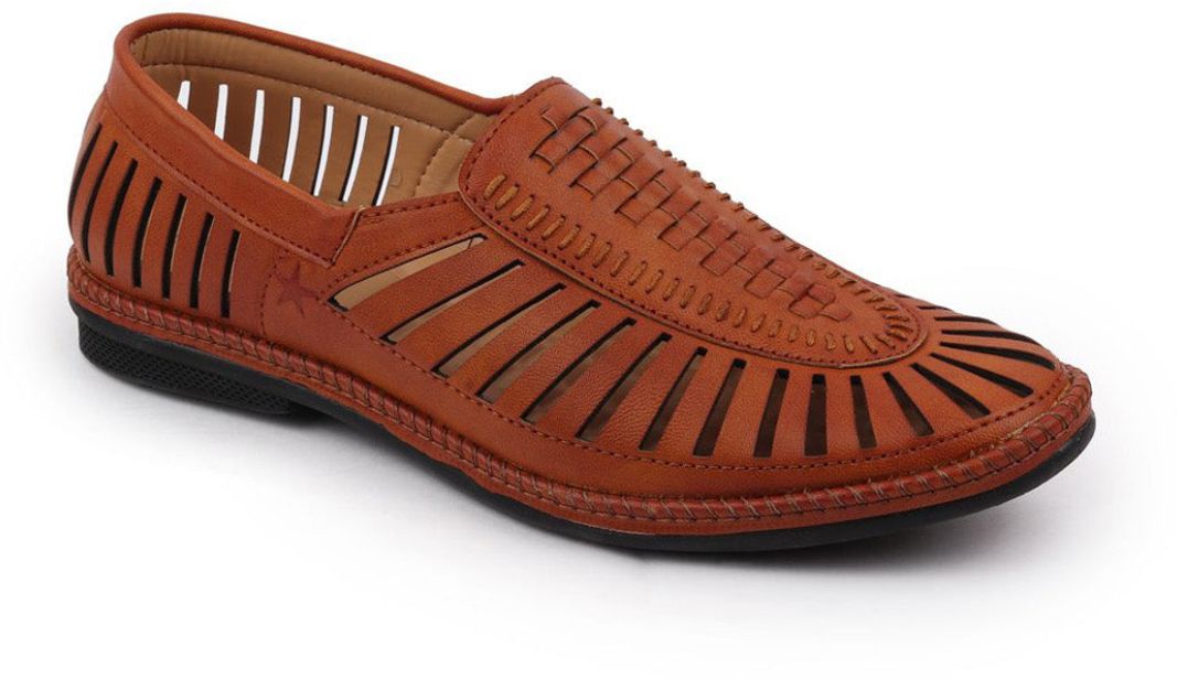 Laser Cut Stiched Design Fashion Party Ethnic Wedding Slip On Comfort Jutis and Mojaris For Men-image-27