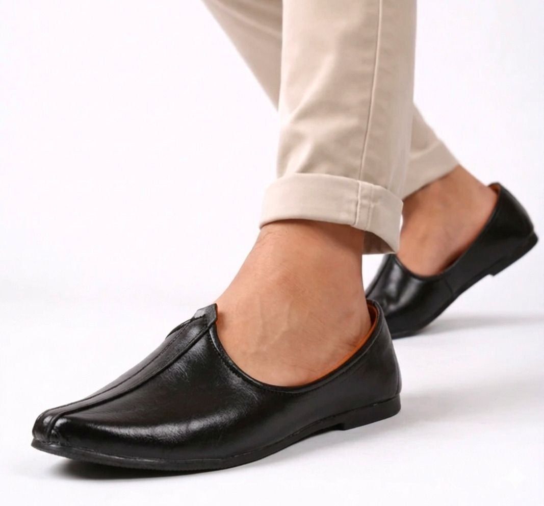 jaipuriya Men's Jalsa Jutti,Jutis For Men BLACK Slip On For Men-picture-44