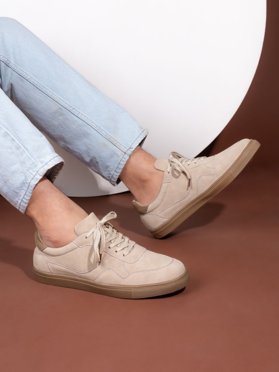 Comfortable Outdoor Synthetic Leather Lace-Ups Casual Sneakers For Men-image-10