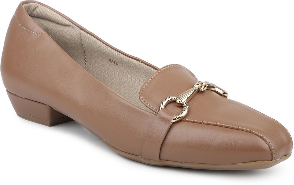 Brown Formal Solid Narrow Toe Ballet Flat Shoes Corporate Casuals For Women-image-40