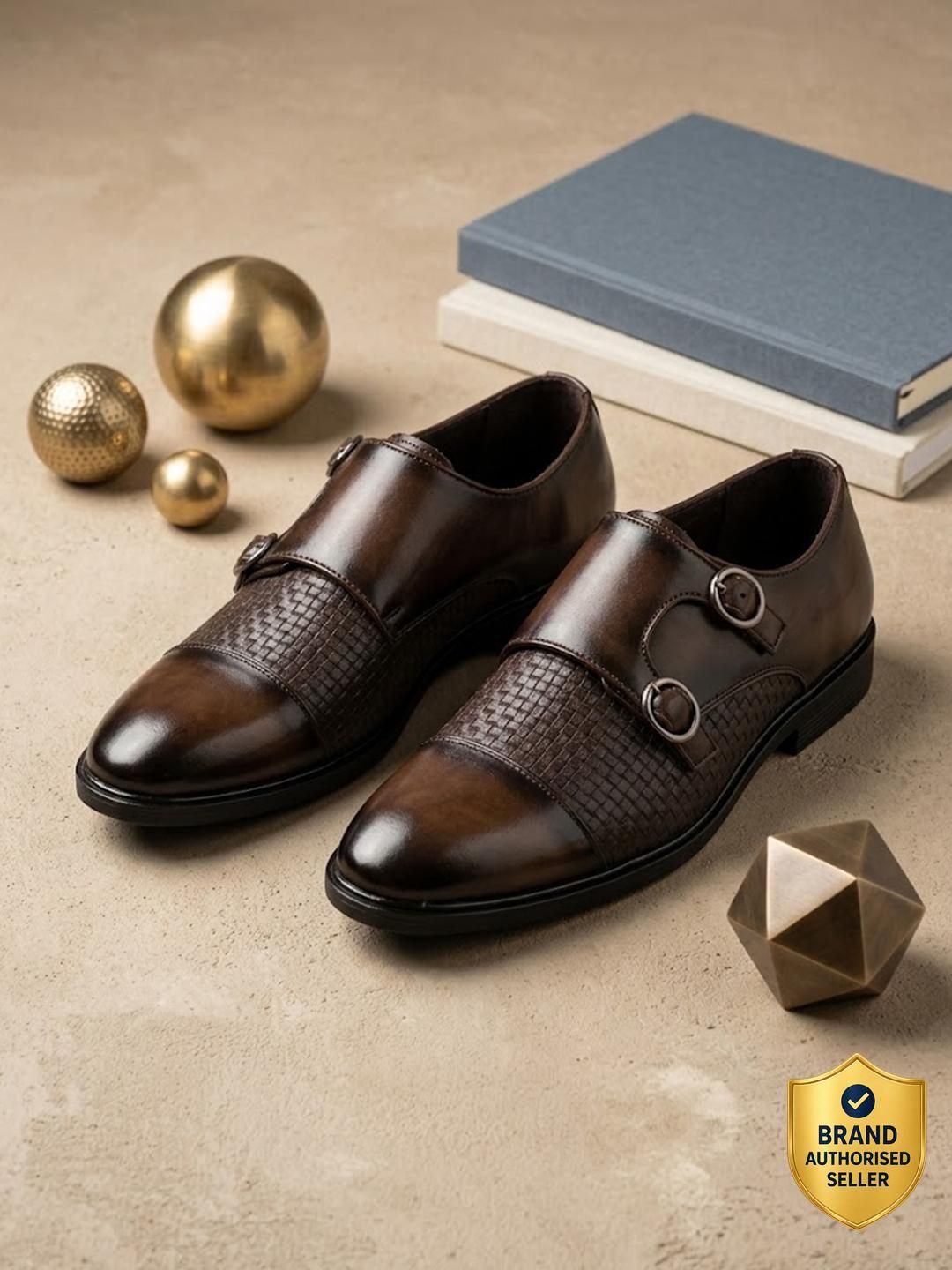 house of pataudi Modern & Gentleman Monk Formal Shoes Monk Strap For Men-picture-24