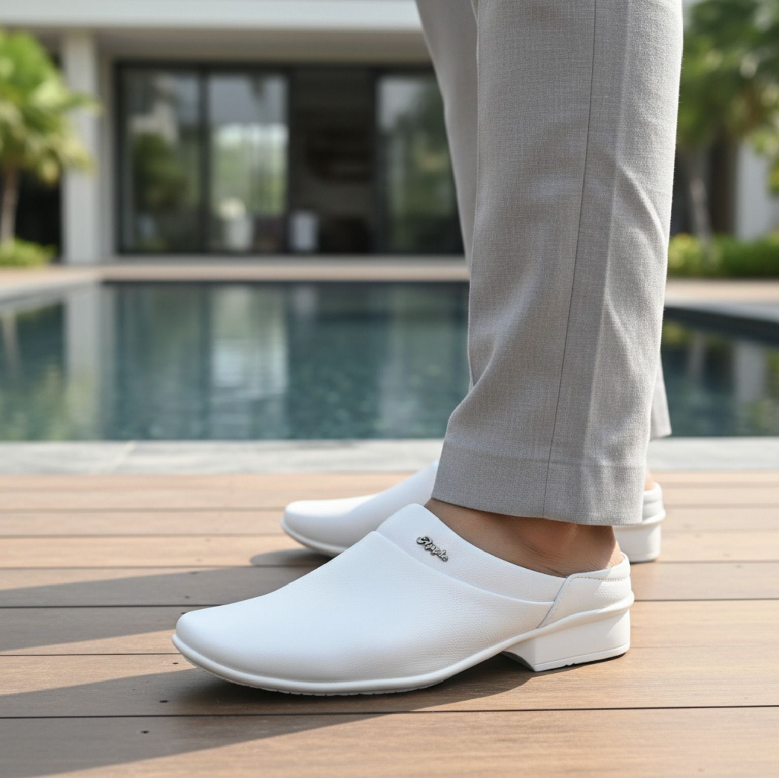 alstom White Comfort Clogs For Men Loafers For Men-picture-18