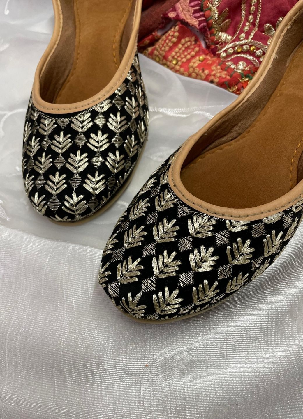 anouk White embroidered mojari for women with beads embellishment Casuals For Women-picture-10