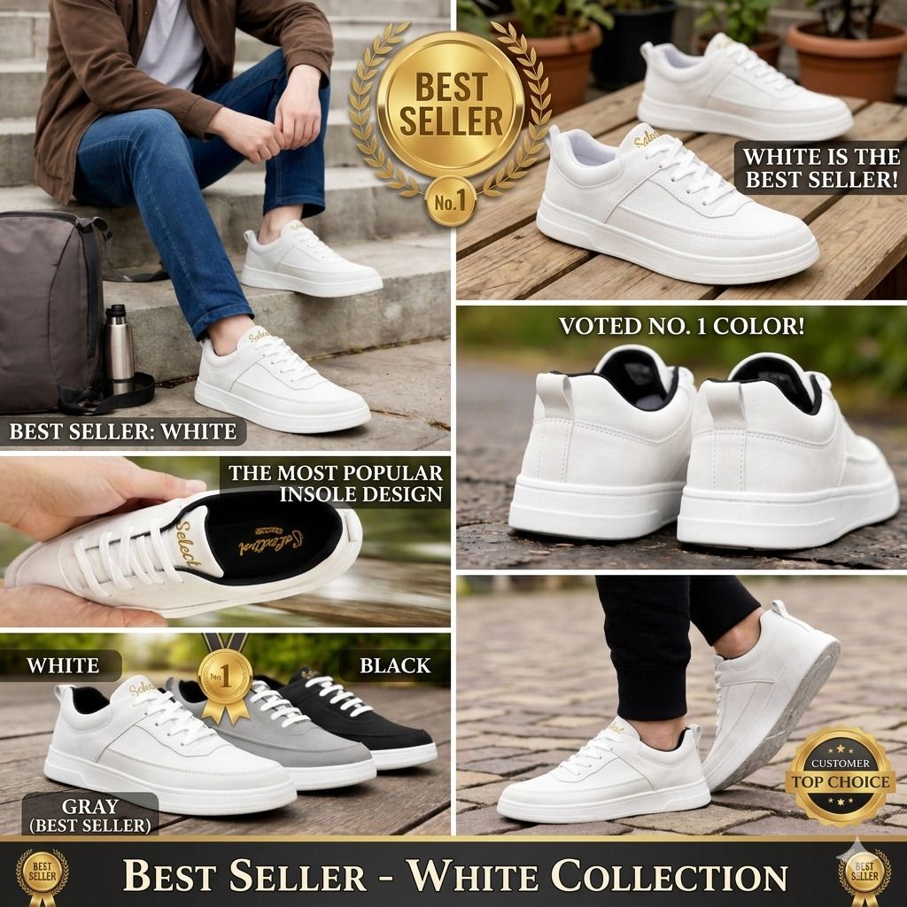 Trendy Men's WHITE Canvas Sneakers | Stylish Casual Gym daily use stylish shoes Sneakers For Unisex-image-17