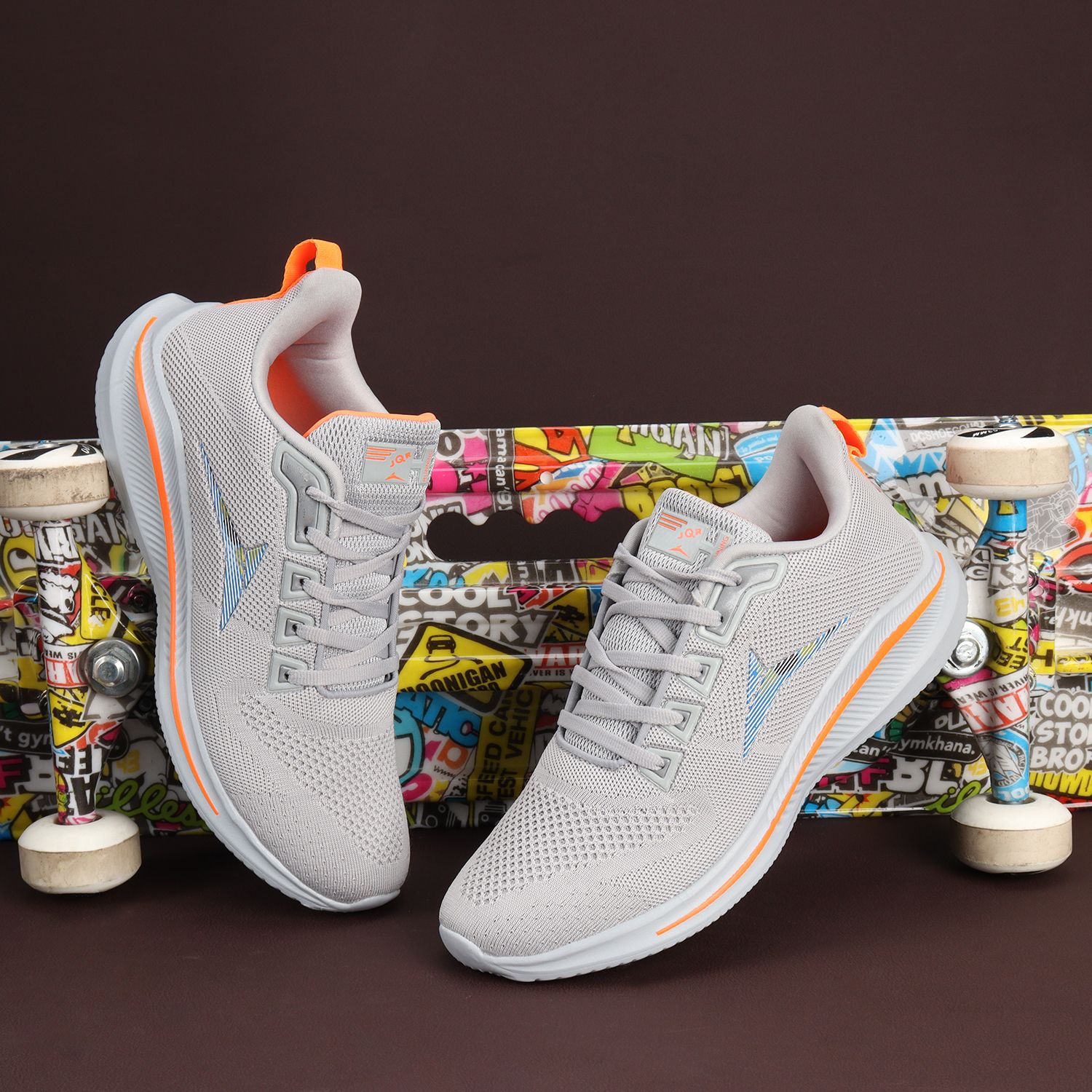 jqr RAINBOW Sports shoes, Walking, Trendy, Lightweight, Trekking, Stylish Running Shoes For Men-picture-24