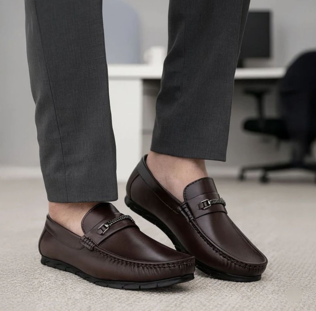 Black Synthetic Leather Casual Loafer Loafers For Men-image-28