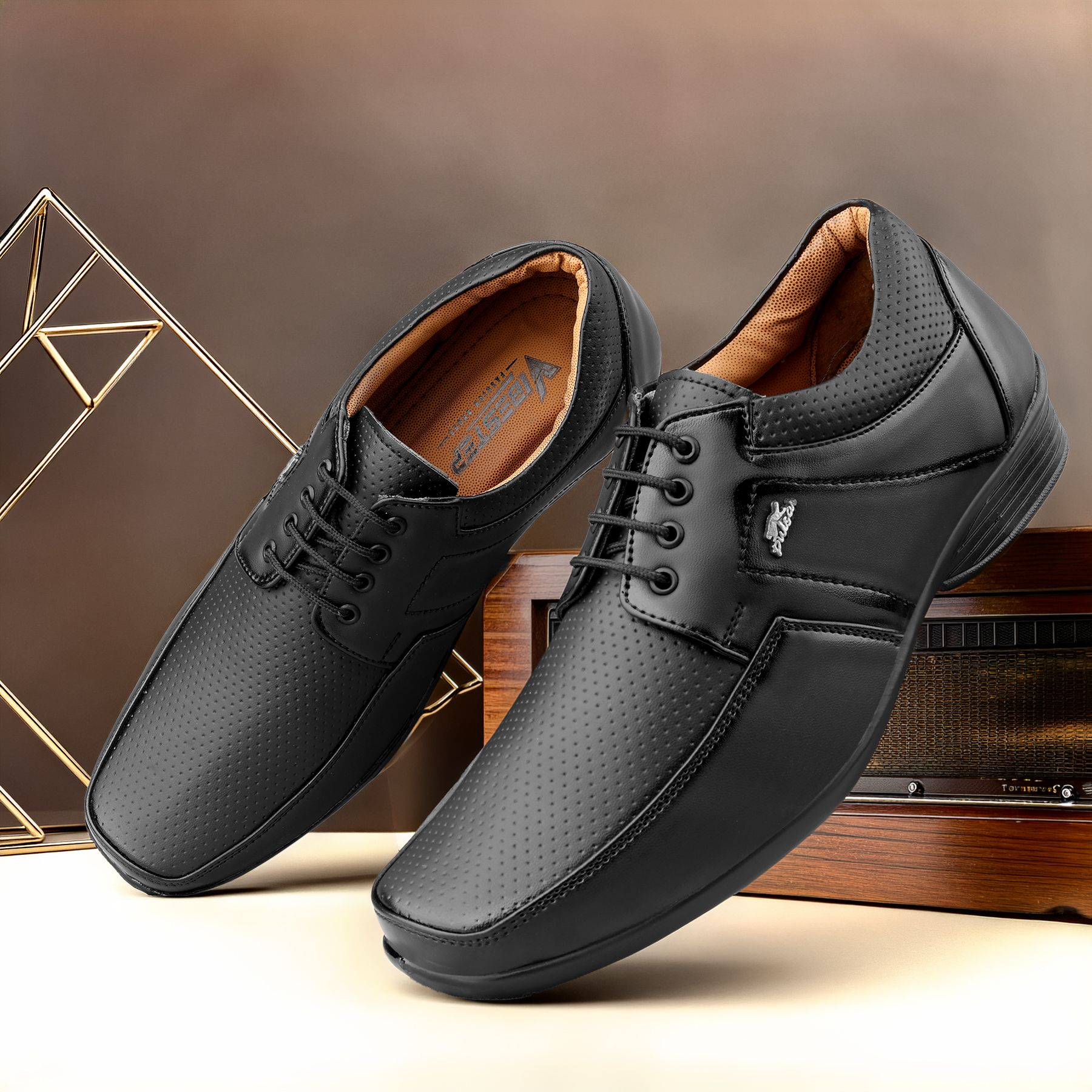 vibestep Trendy Comfortable Durable Formal Lace-Up Shoes For Men Walking Shoes For Men-picture-3