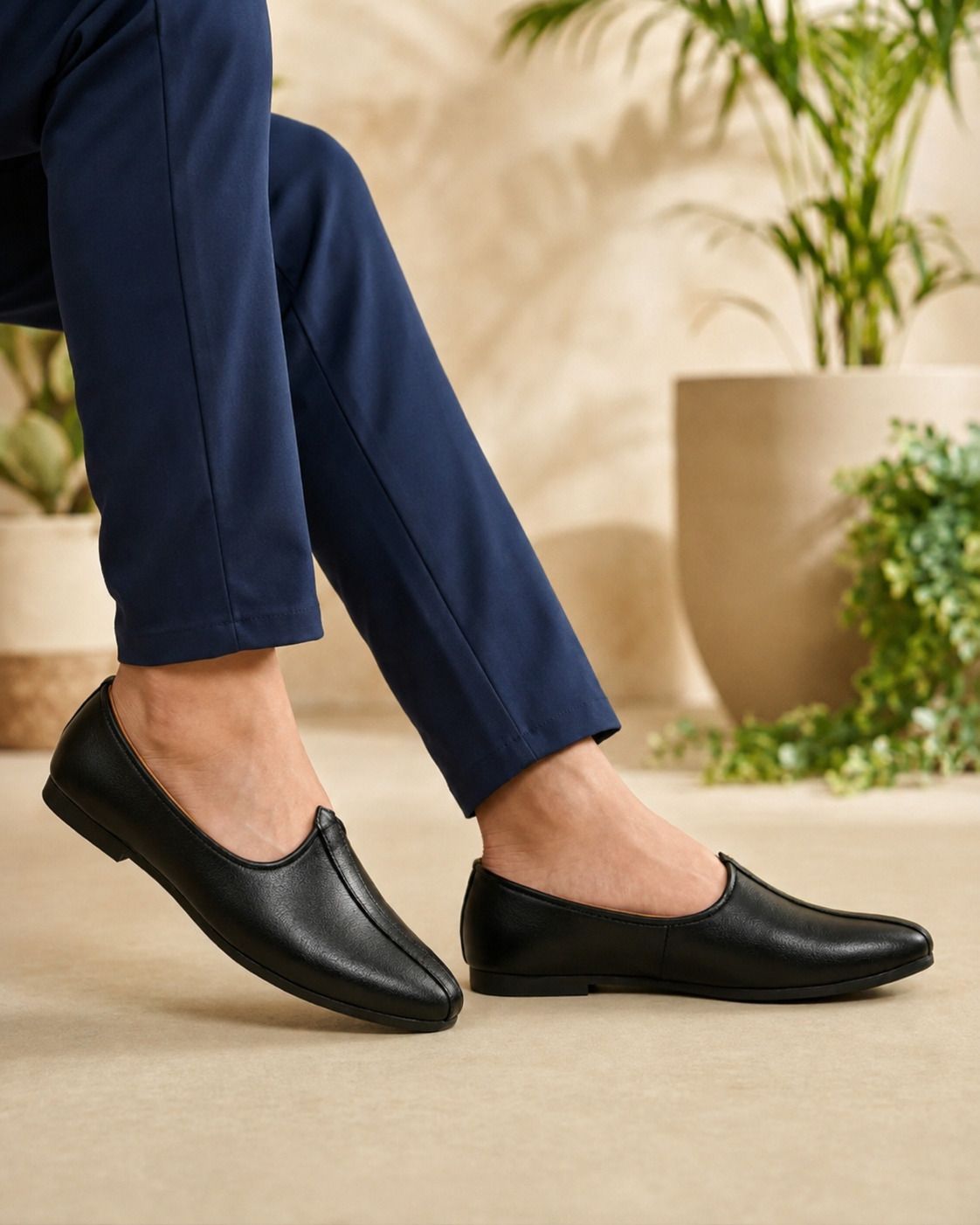 r rj trends Men’s Black Formal Nagra – Perfect for Weddings & Festivals Loafers For Men-picture-11