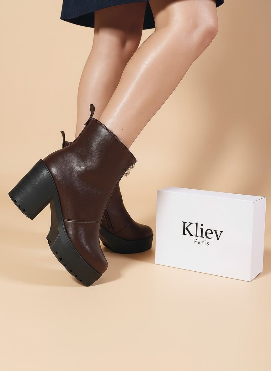 kliev paris Women's Boots | Faux Leather, Trendy, Comfortable, Zipper Boots Boots For Women Boots For Women-picture-25