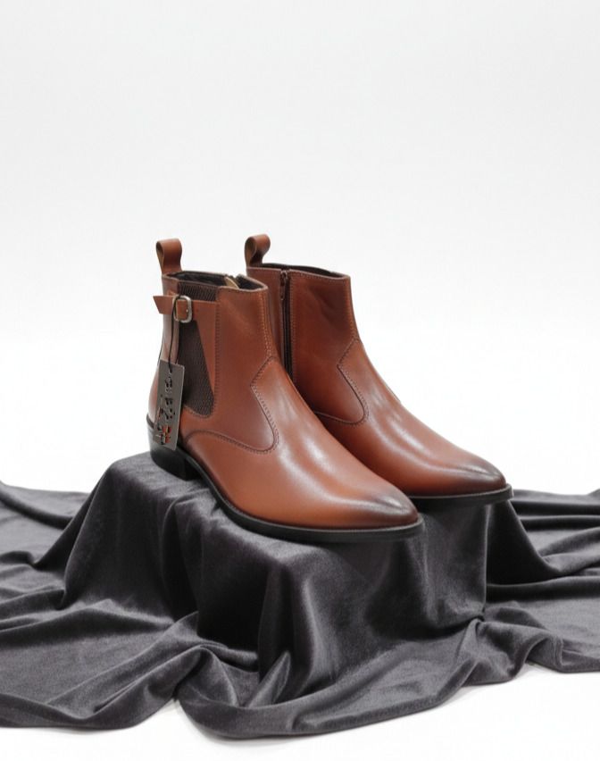 NAQSHHIDE Pointed Tan boots for Men Boots For Men-picture-15