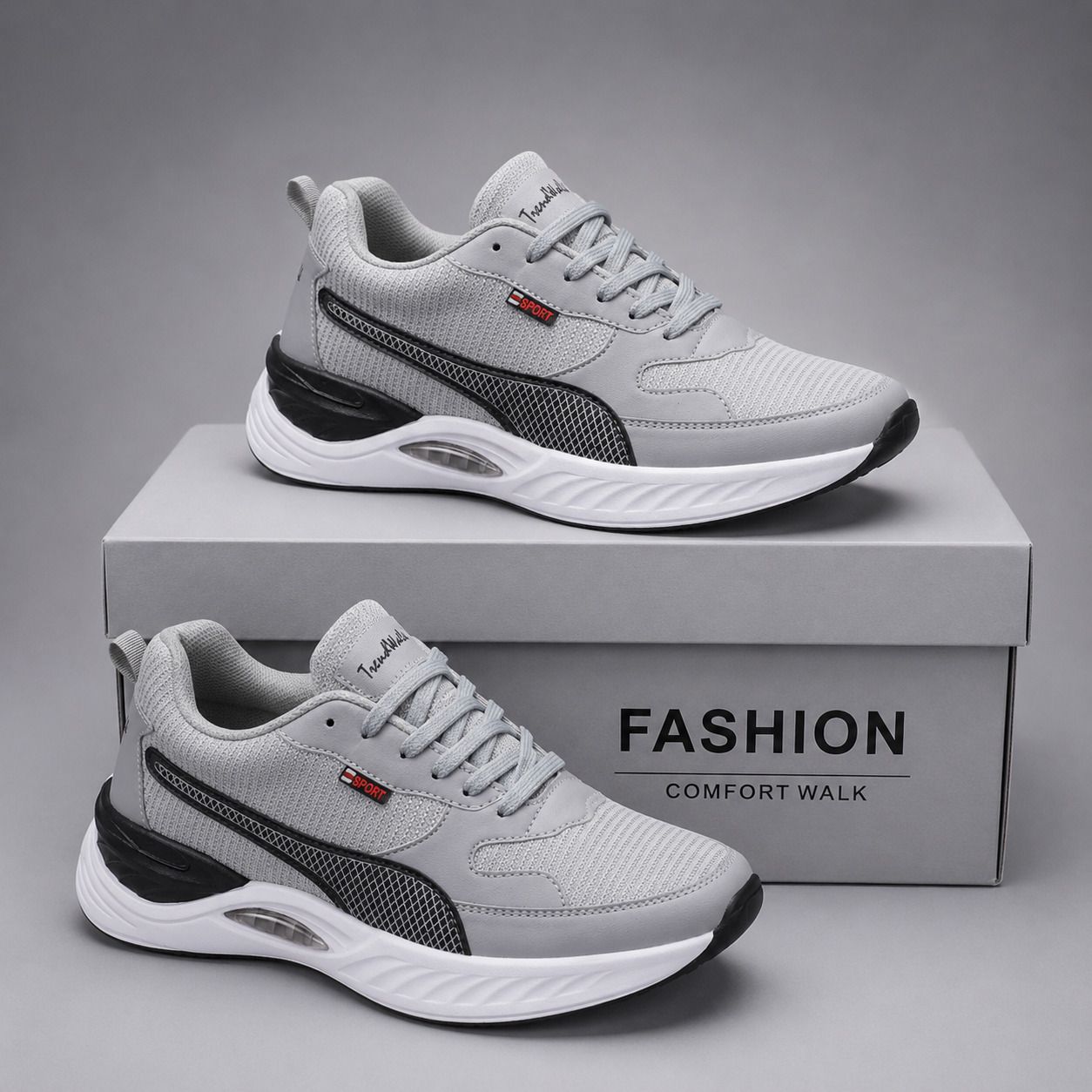 edisson Premium Casual Sports Shoes for Men Walking Shoes For Men grey Sneakers For Men-picture-17