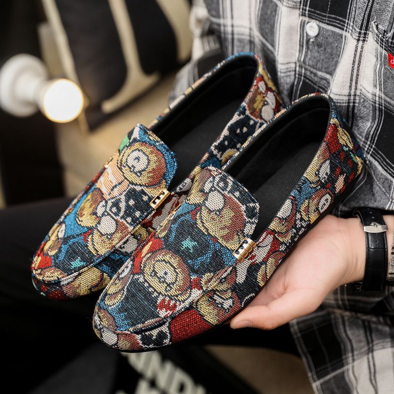 Premium Comfort Men's Printed Casual Loafers | Unique Designer Slip-Ons Loafers For Men-image-5