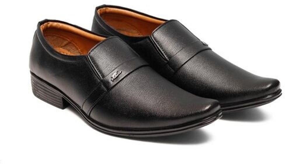 gubatti Synthetic Leather Black Formal Office Shoes Slip On For Men Slip On For Men-picture-13