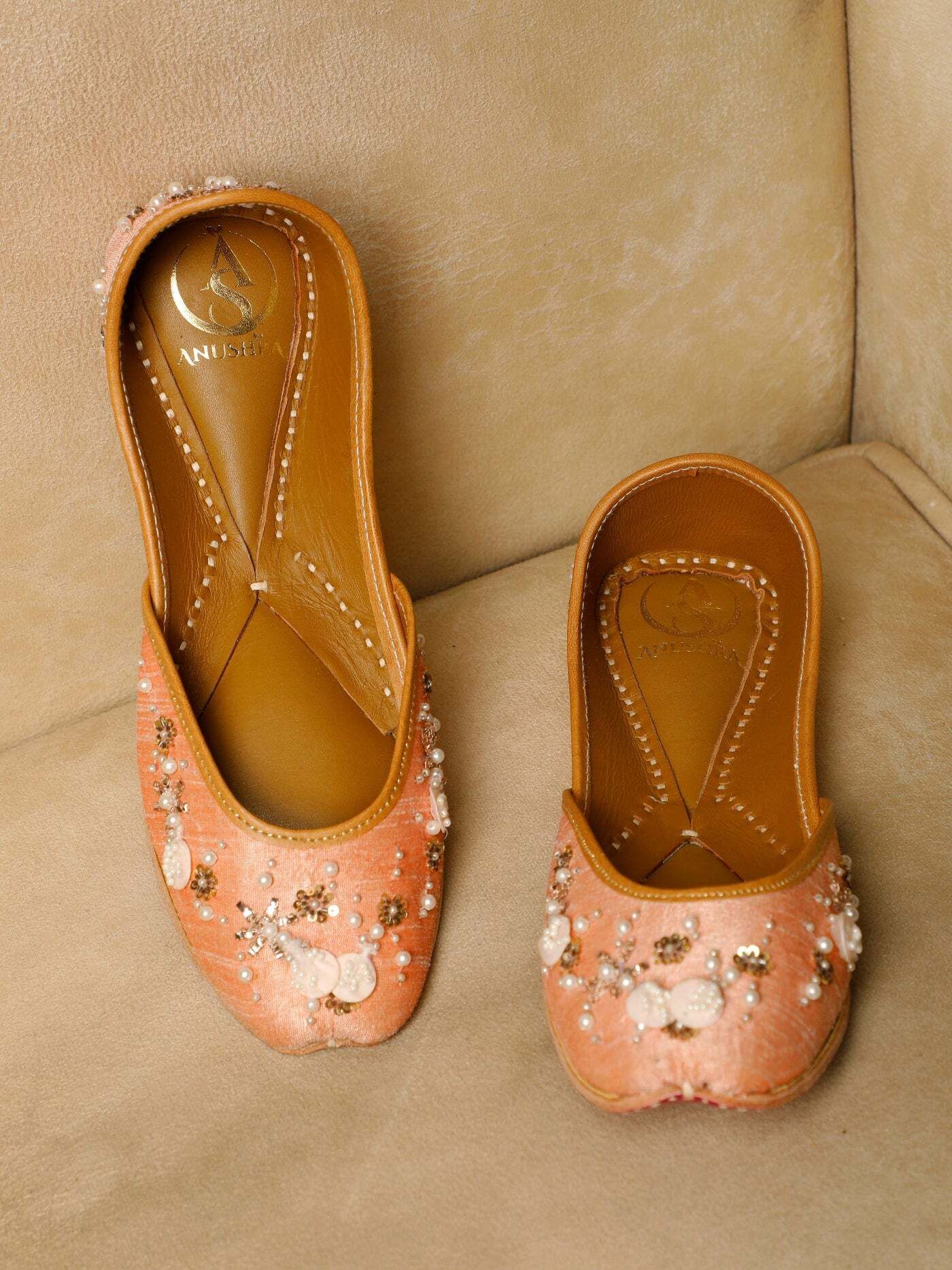 ROSY Pearl Jutti for Women | Hand-Embroidered Ethnic Jutti Jutis For Women-image-28