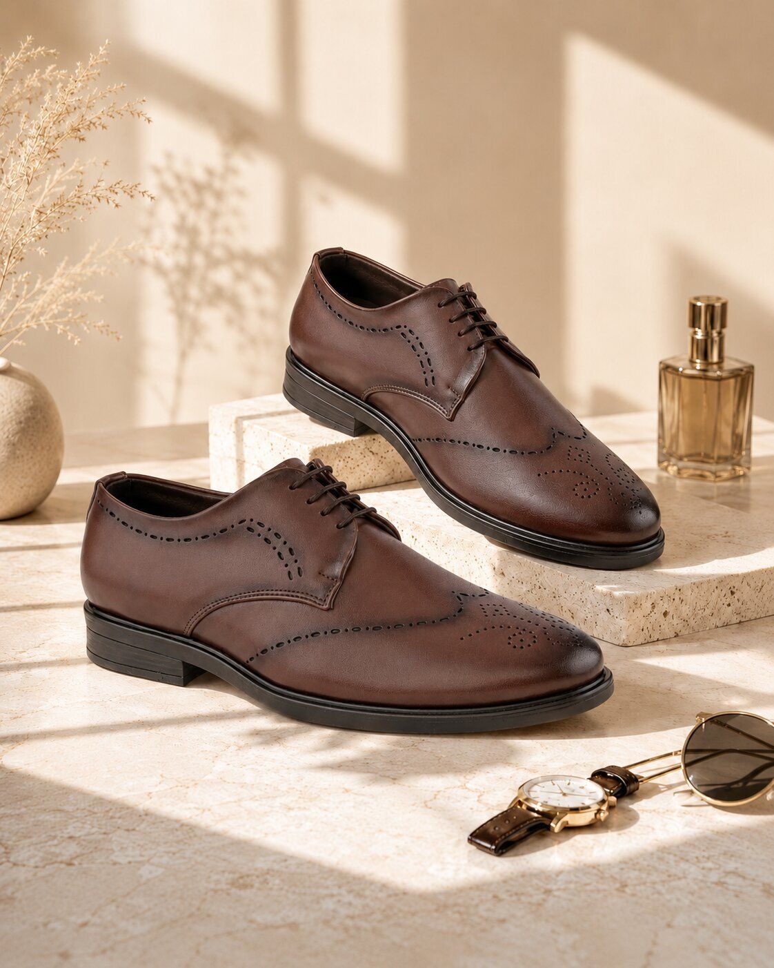 invictus Lightweight Formal Derby Shoes|Soft Cushion Comfort|Classic Lace-Up|Daily Wear Derby For Men-picture-10