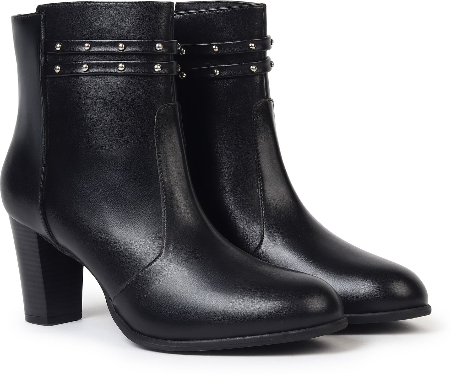 Stellar Metal Studs Ankle Length Boots Boots For Women-image-29