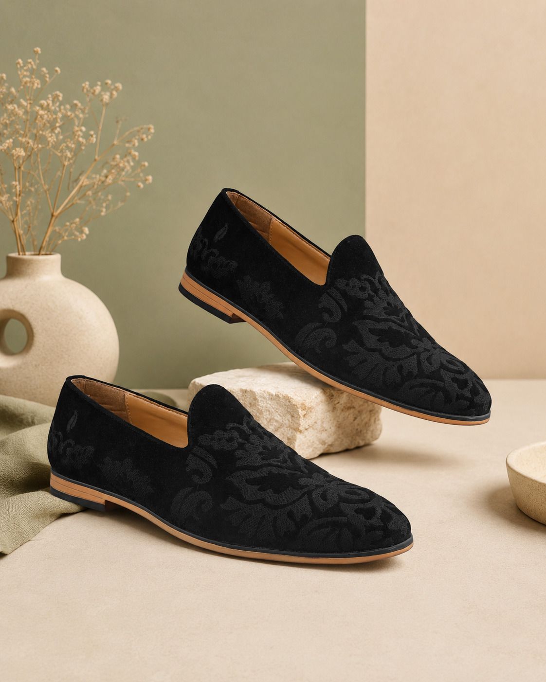 san frissco Lightweight Ethnic Loafers |Soft Cushion Comfort|Easy Slip-On|Everyday Wear Mojaris For Men-picture-46