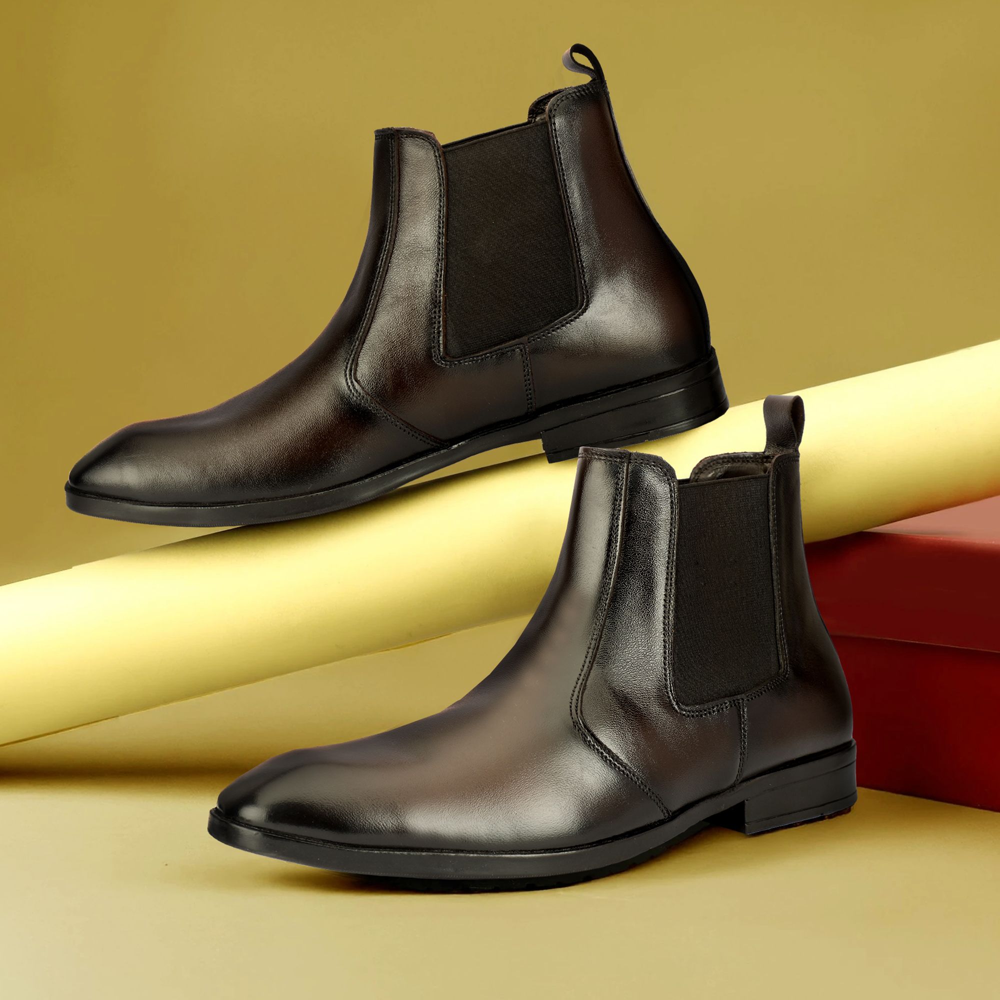 lohar Pure Genuine Leather Chelsea Boots for Men | Classic Slip-On Ankle Boots Boots For Men-picture-41