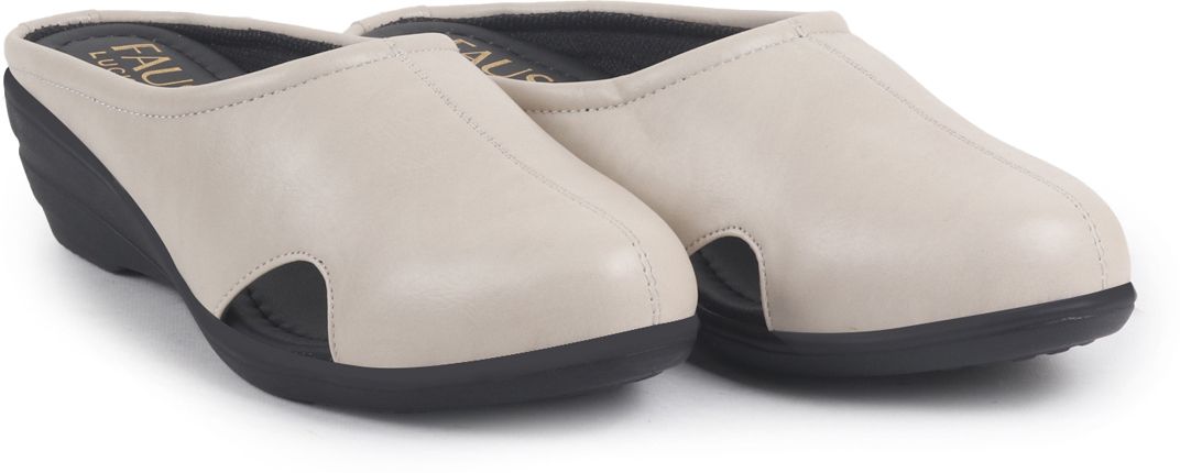 fausto Back Open Flatform Formal Slip On Mules Clogs|All Day Comfort|Office Shoes Slip On For Women-picture-20