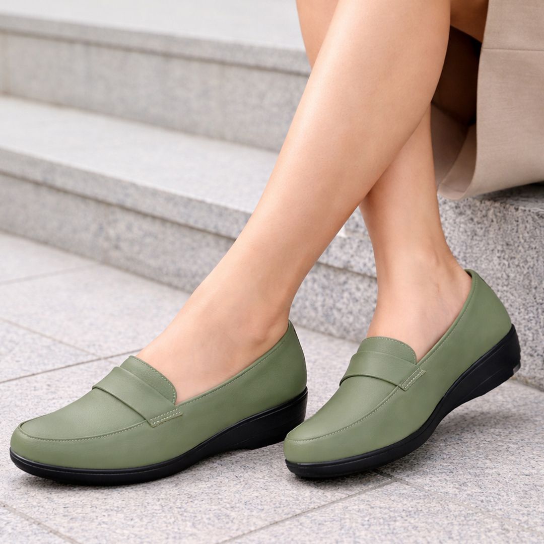 fausto Classic Formal Platform Heel Slip On Shoes|Pull On Shoe|Office, Meetings, Events Slip On For Women-picture-12