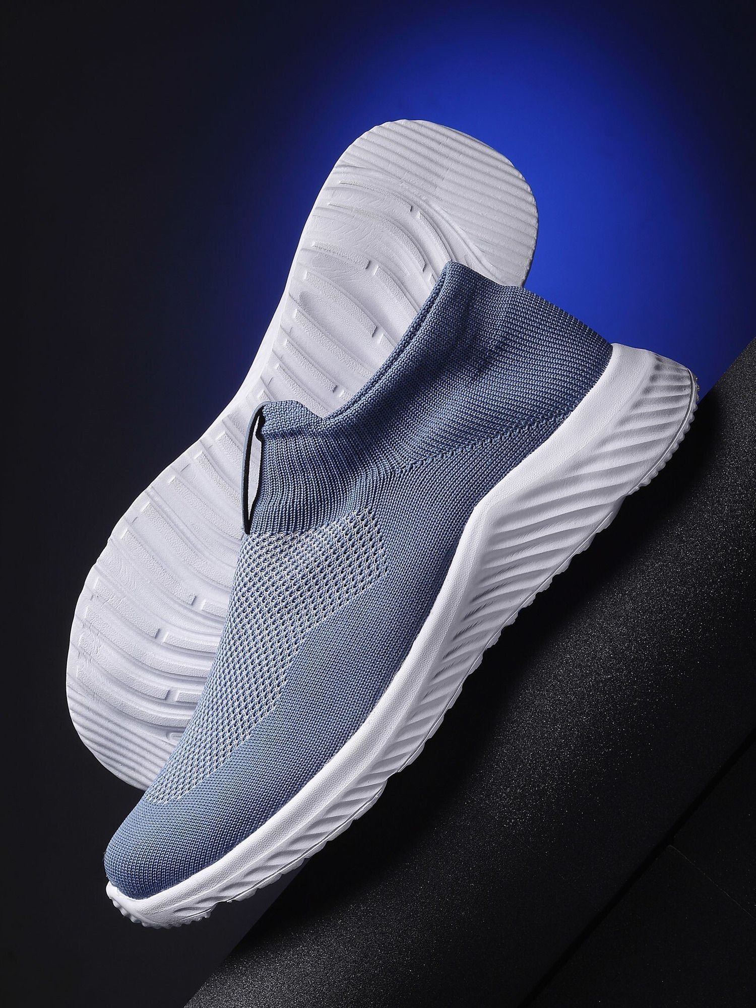 Moonwalk-01 Blue Sports,Walking,Gym,Casual Slipon,Stylish Walking Shoes For Men