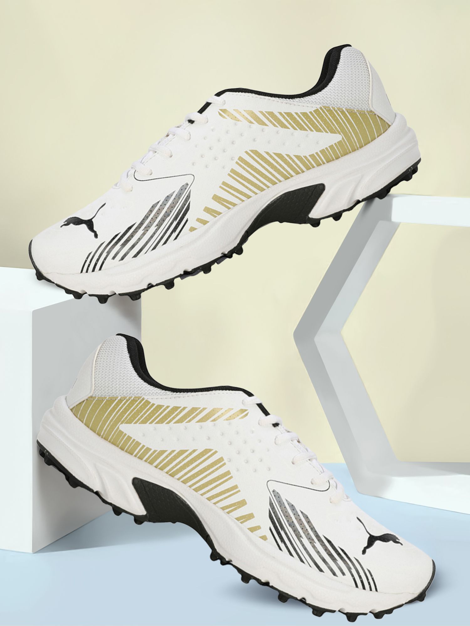 PUMA Cricket Power Sports Men White Cricket Shoes For Men