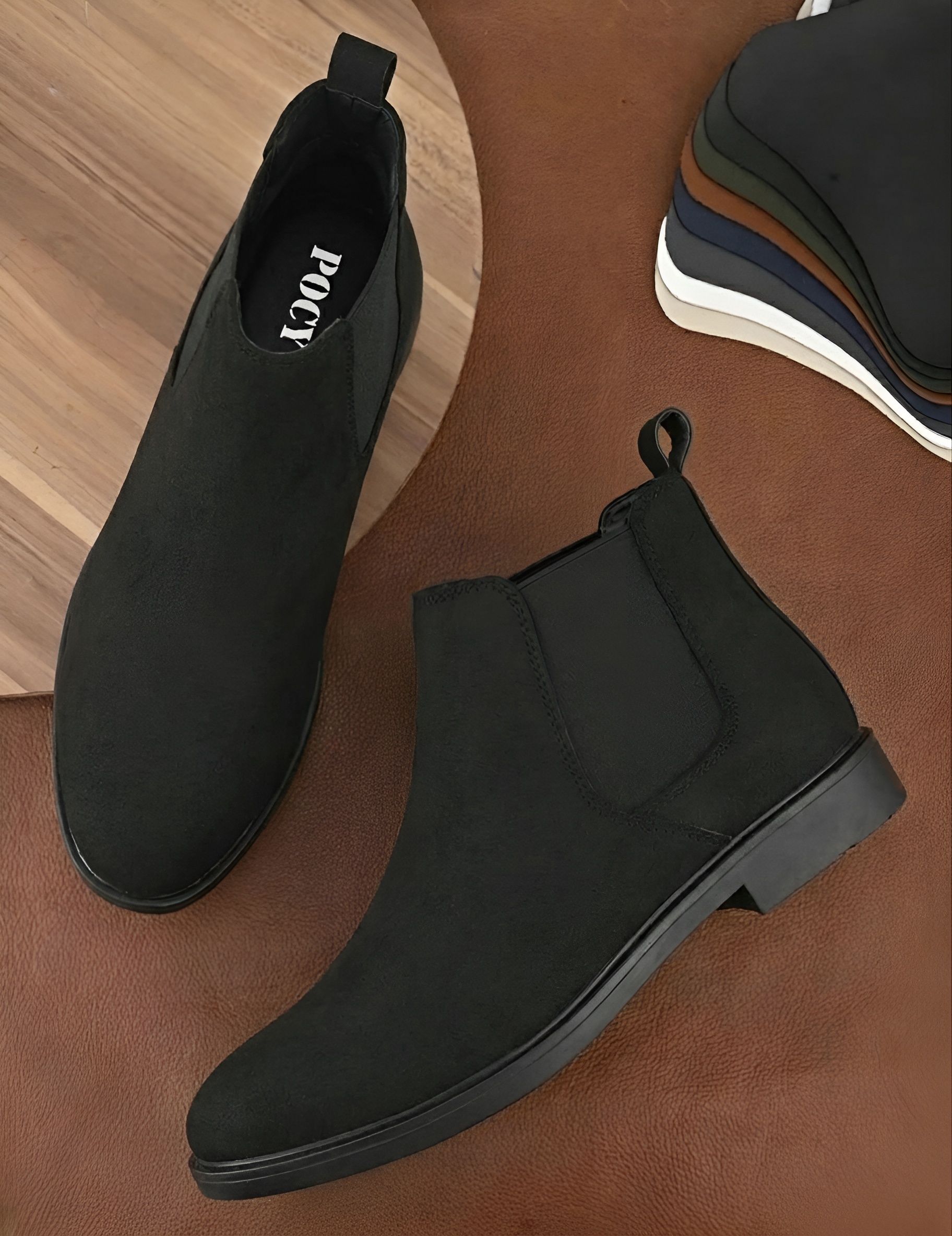 pocy shoes Black Chelsea Boots For men Boots For Men-picture-24