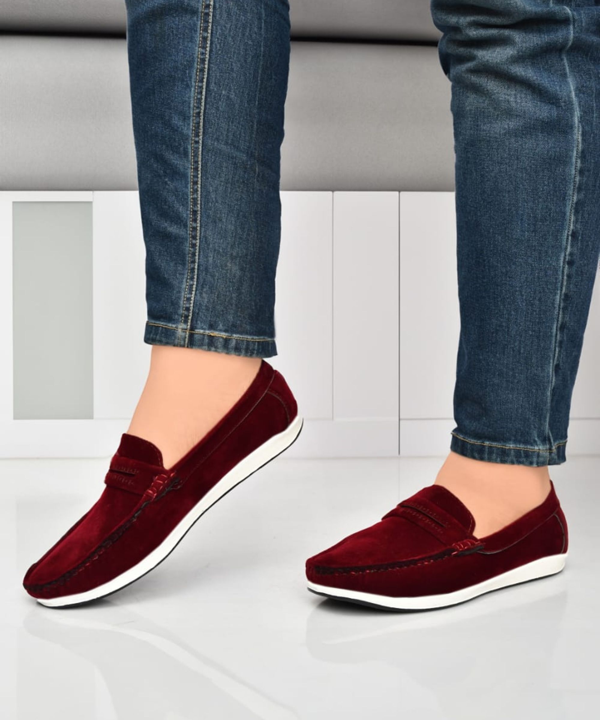 Men's Slip On Formal Suede Loafer Shoes Loafers For Men