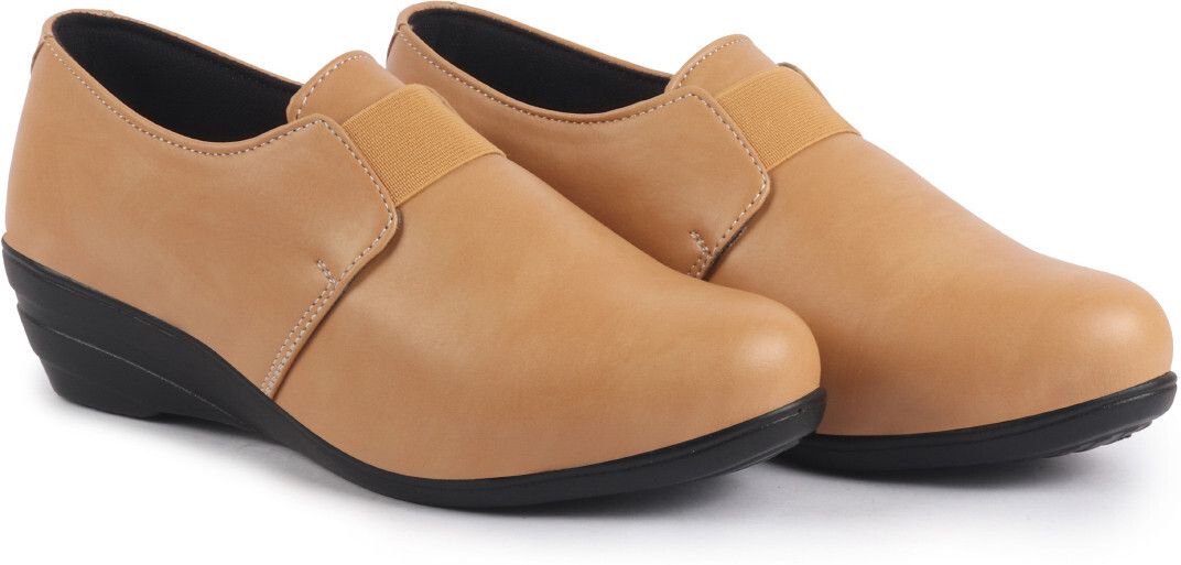 Elastic Strap Slip-On Wedge Formal Shoes|Office Shoes|Lightweight And Cushioned Slip On For Women-image-20