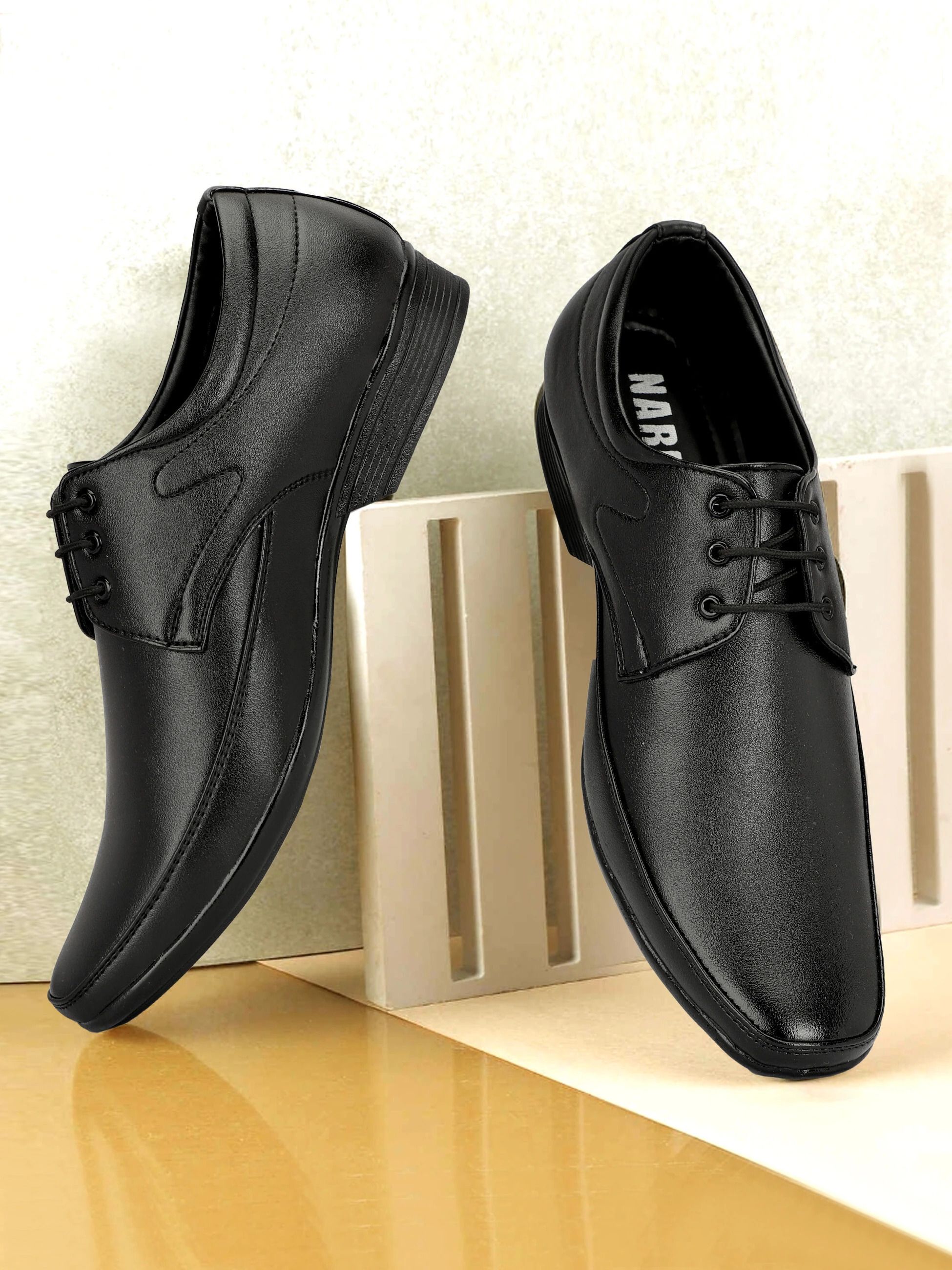 Men's Formal Lace-Up Shoes – Classic Synthetic Leather Office & Party Wear Derby For Men-image-10