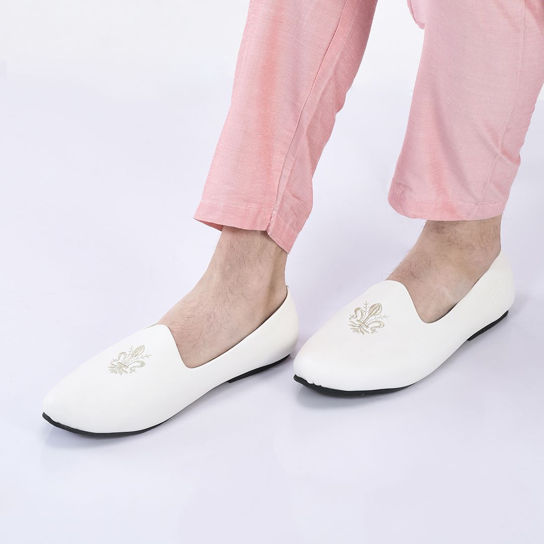 fausto Classic Ethnic Evening Wedding Party Comfort Embroidery Slip On Jutis and Mojaris For Men-picture-22