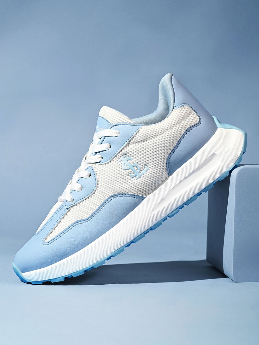 Blue and White Athleisure Sport Shoes, Casual Sneaker & Athleisure Wear Sneakers For Women