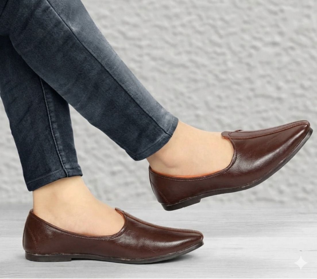 jaipuriya Men's Jalsa Jutti,Jutis For Men BROWN Slip On For Men-picture-10