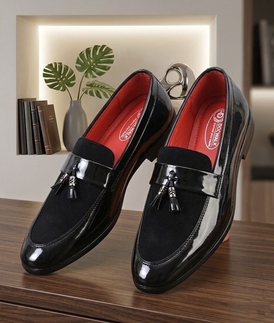 Premium Black Casual Loafers for Men | Modern Nagra Loafers Loafers For Men-image-31