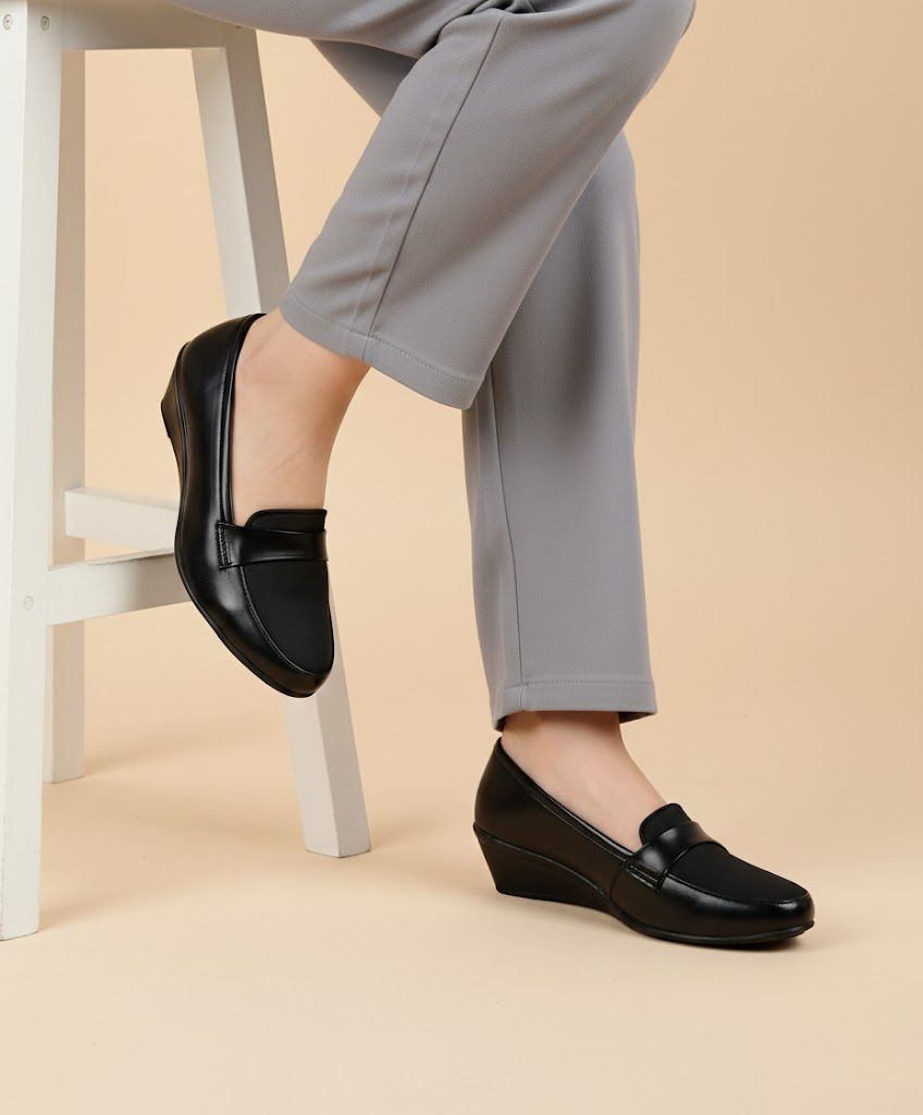 Formal Office Platform Heel Wedges Slip On Casuals For Women