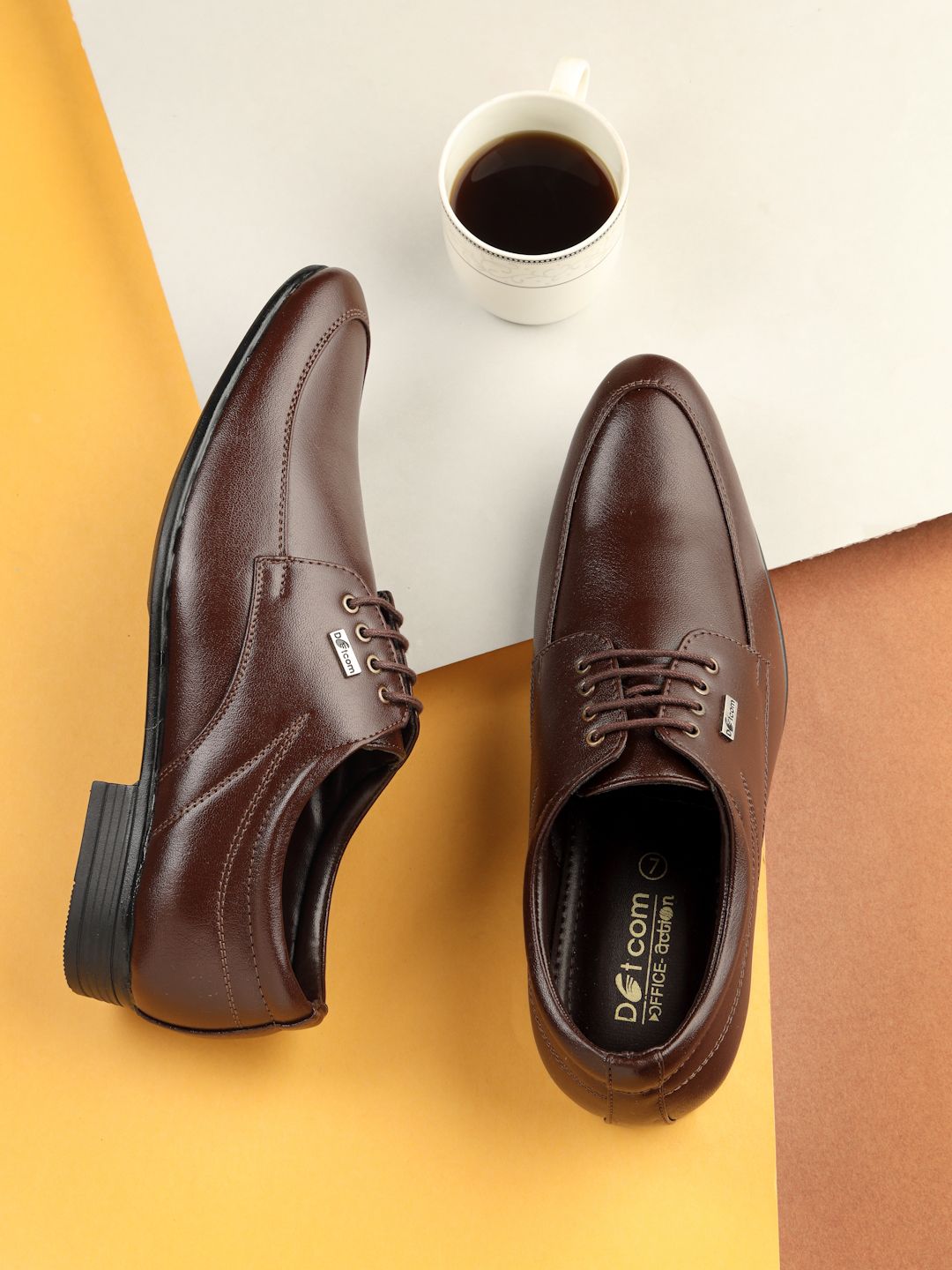 action Dotcom OFFICE-252 Classy Trendy Comfortable lightweight Formal Lace-Up Derby For Men-picture-29