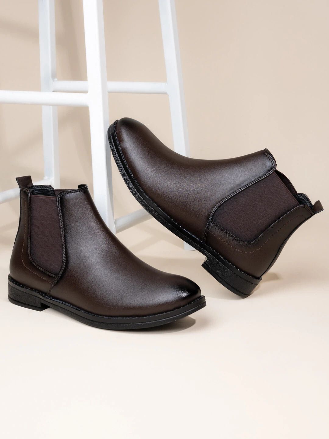 layasa Men Casual Comfortable Chelsea Slip-On Outdoor Synthetic Leather Boots For Men-picture-20