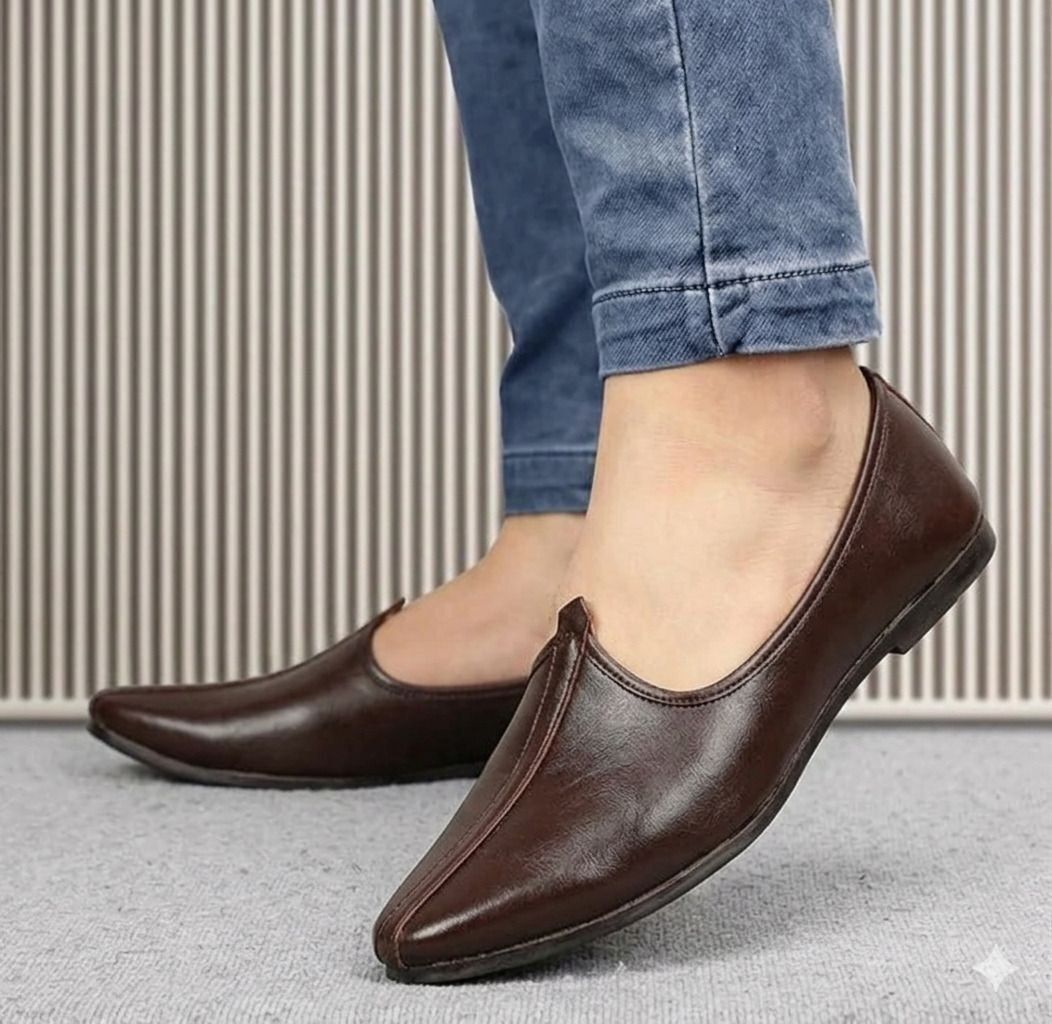 jaipuriya Men's Jalsa Jutti,Jutis For Men BROWN Slip On For Men-picture-49
