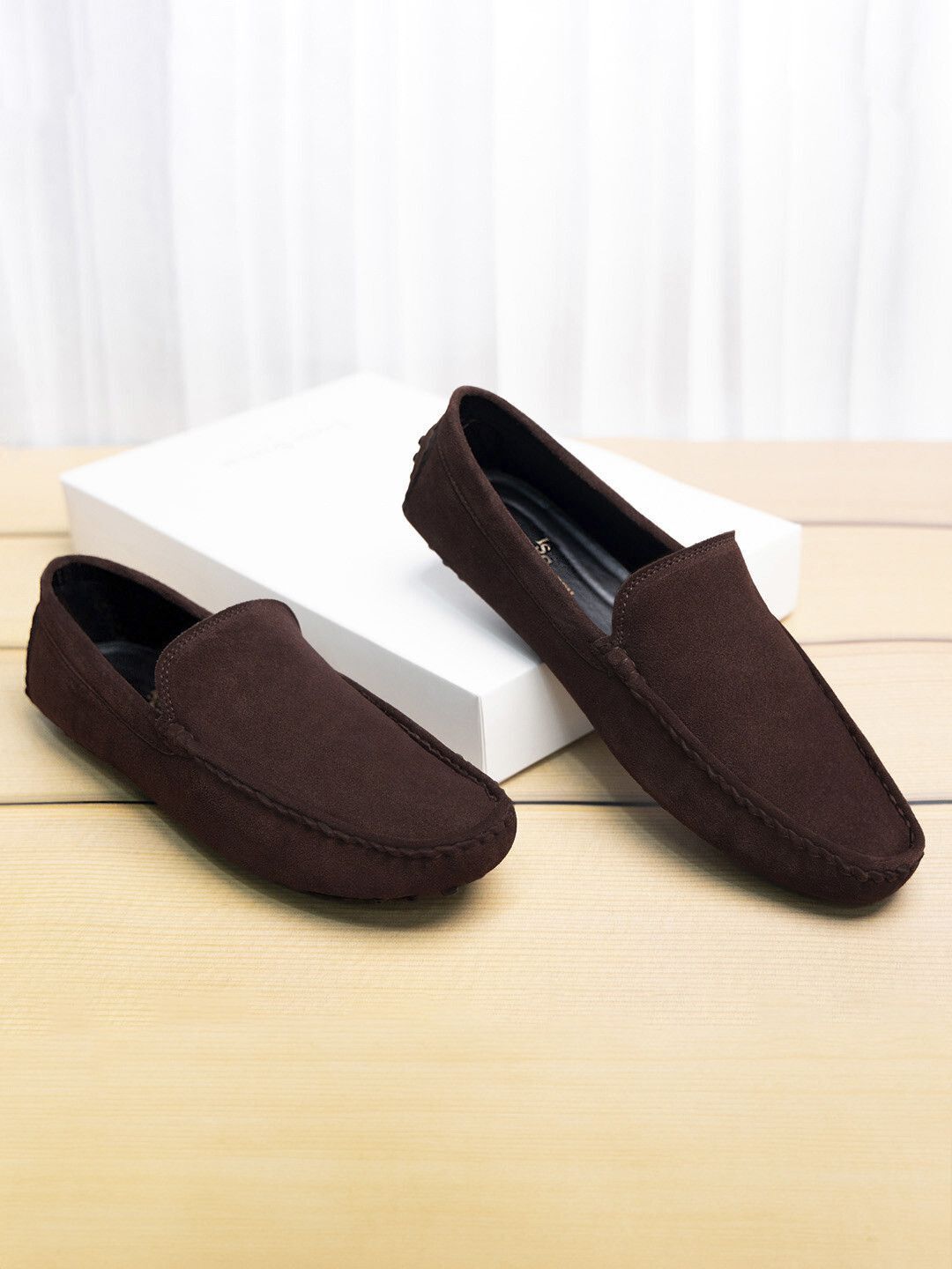 Brown Suede Leather Casual Loafers for Men (ITSUP) Size 6 Loafers For Men-image-6