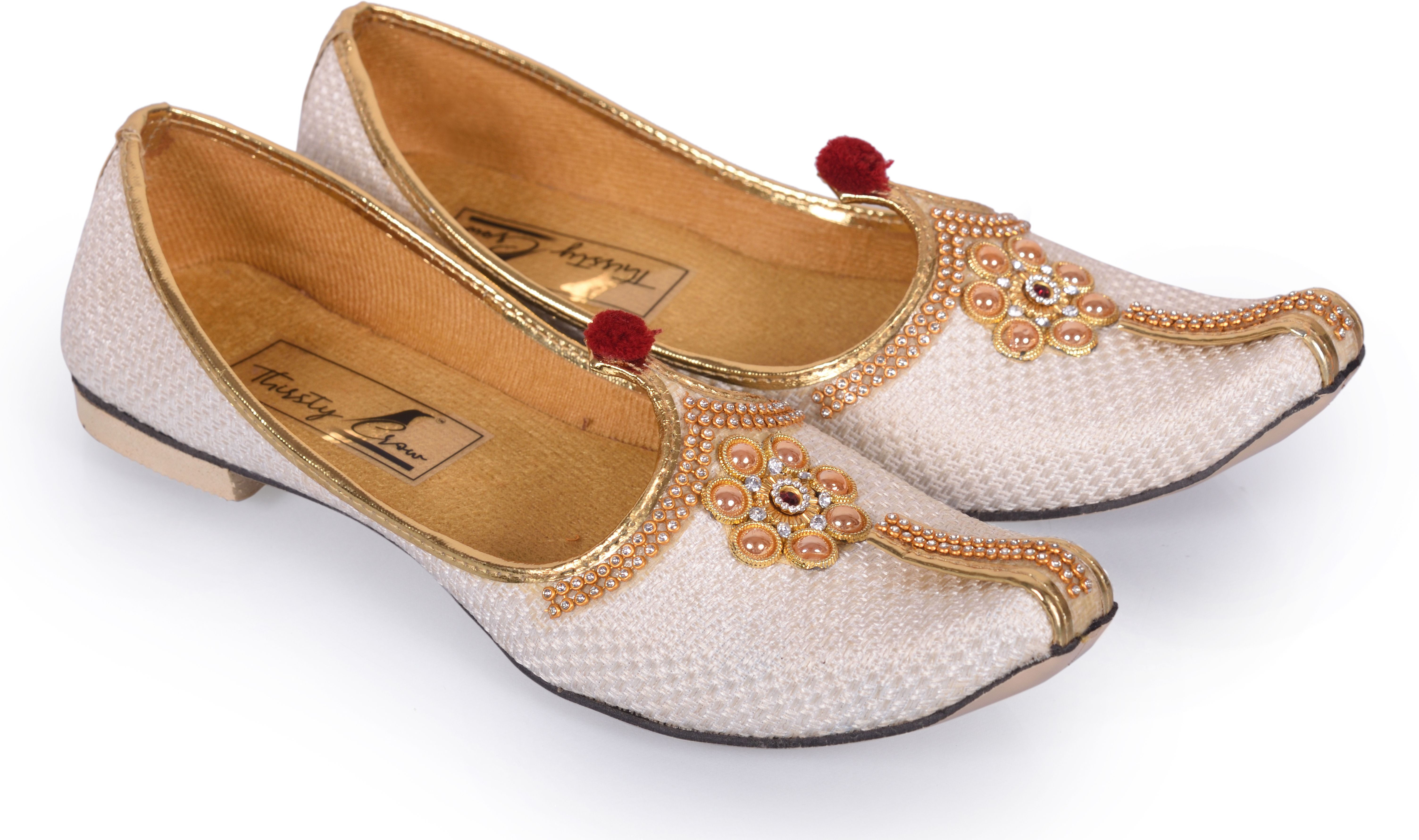 North India's Traditional Ethnic Sherwani Juti Wedding Wear & Party Wear Mojaris For Men-image-4
