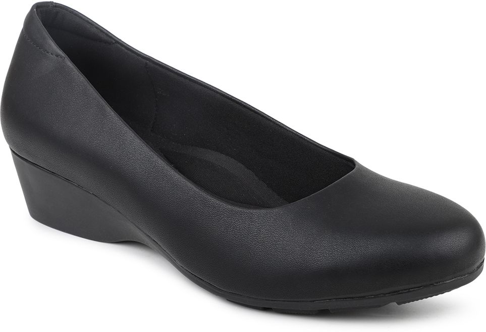 inc.5 Women Black Solid Wedge Pumps Corporate Casuals For Women-picture-15