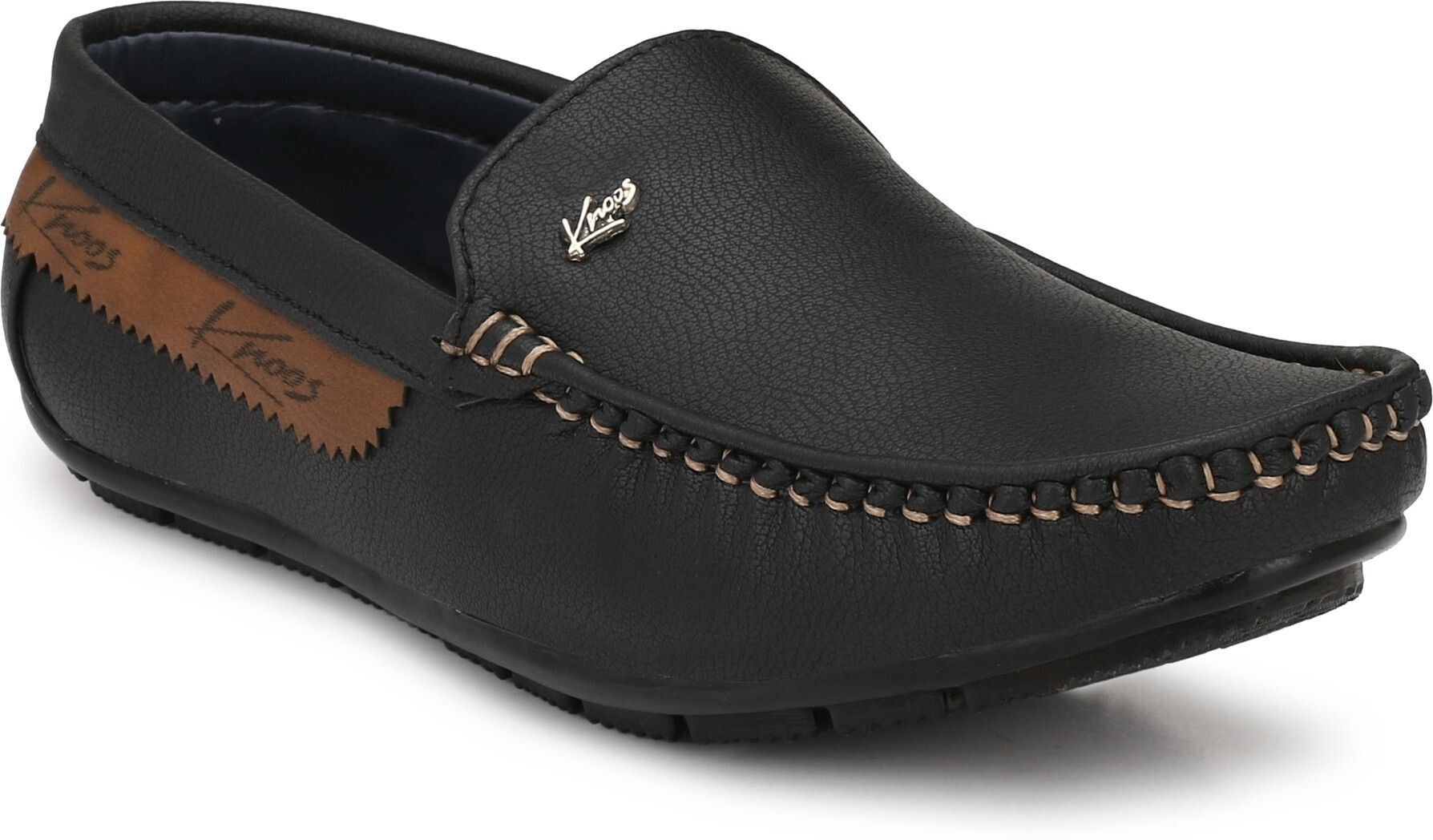 Black Synthetic Leather Casual Loafer Loafers For Men-image-39