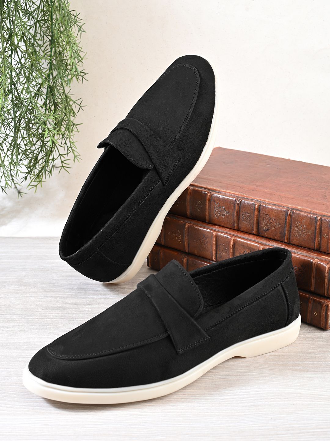 stomped Men’s Black Slip-On Loafer Shoes | Lightweight Casual & Smart Office Wear Loafers For Men-picture-24