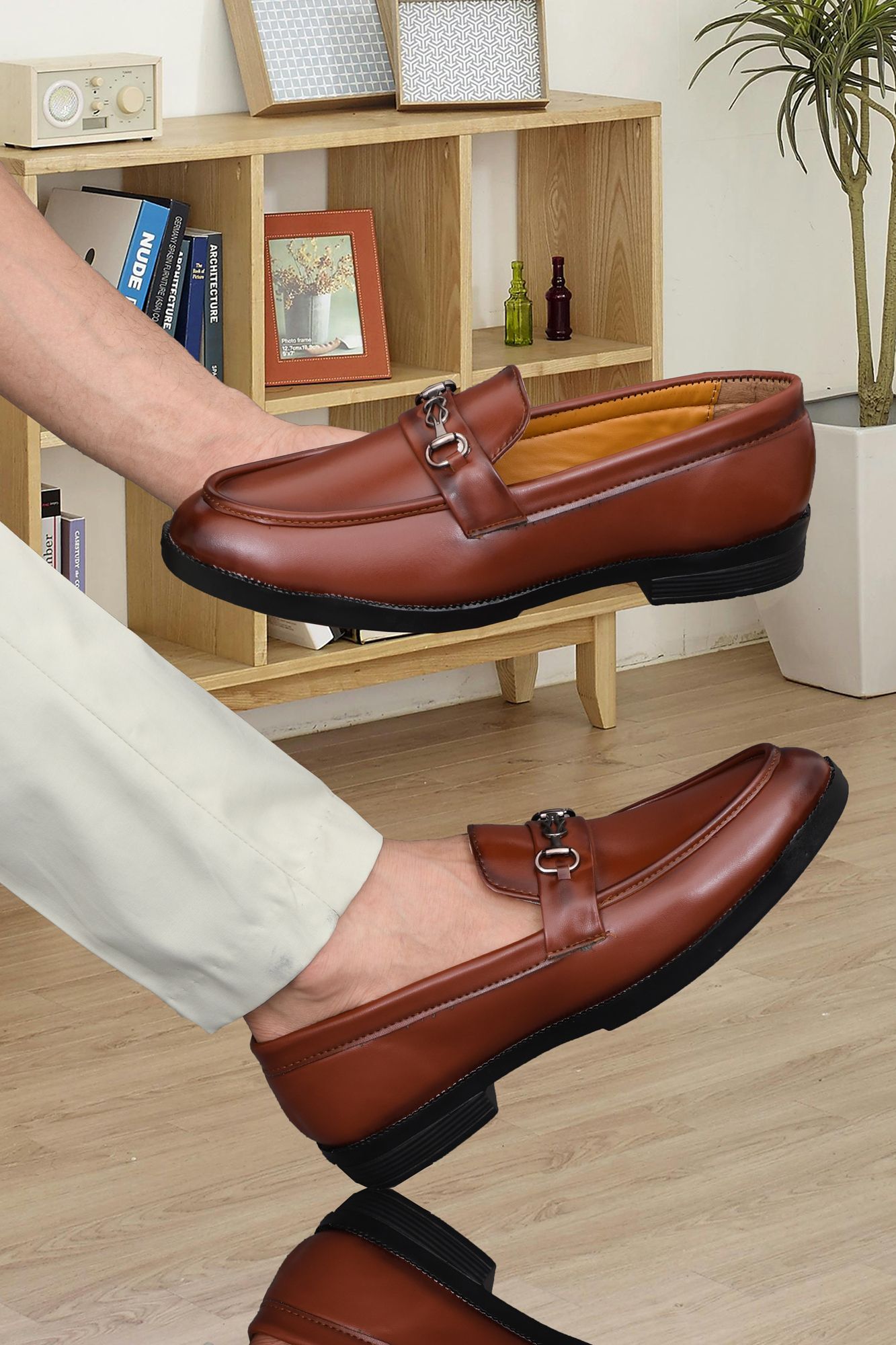 Tan Dailywear Partywear Formal Loafers For Men-image-21