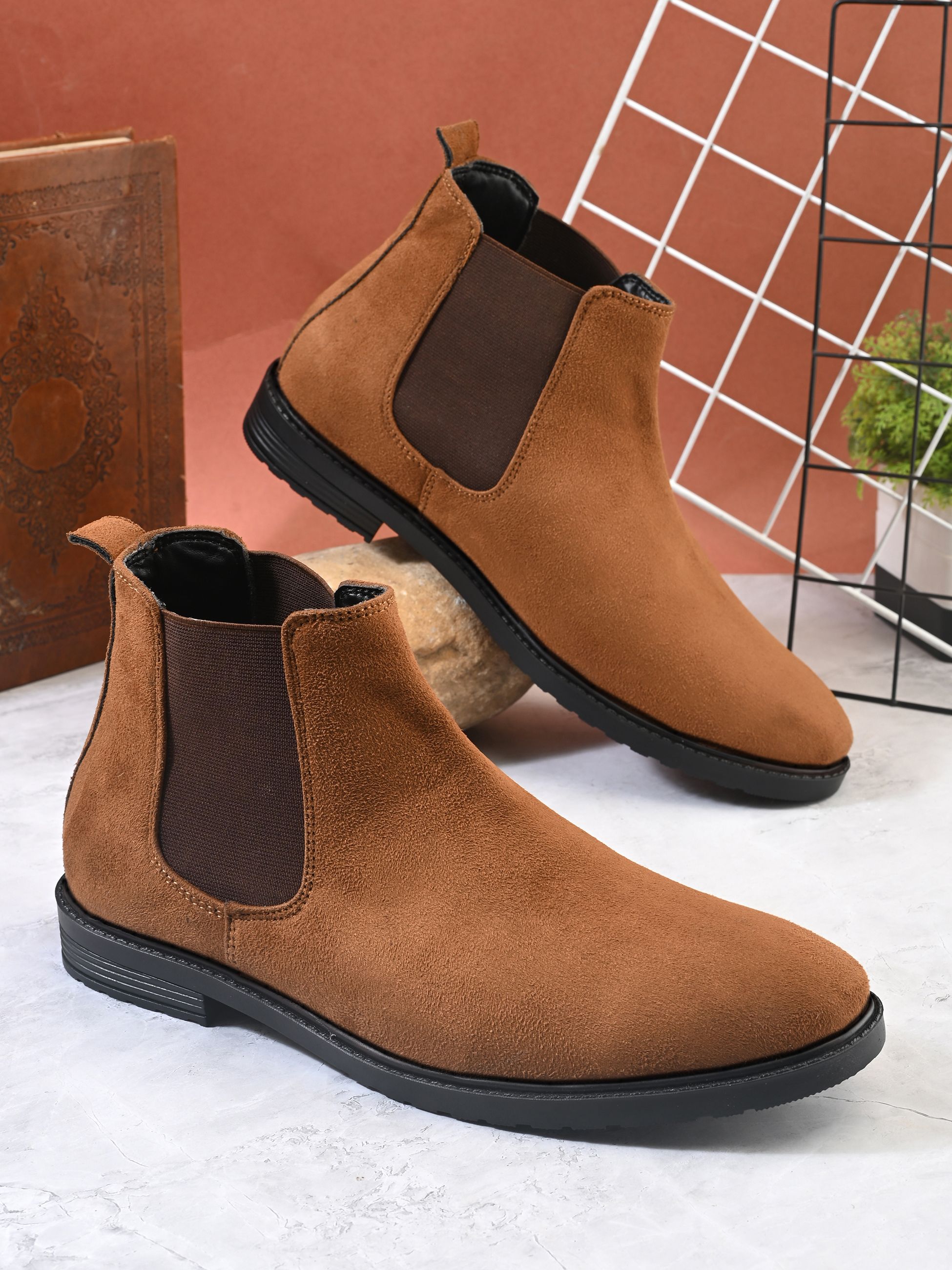 prodock Men Casual Comfortable Chelsea Slip-On Outdoor Synthetic Leather Boots For Men Boots For Men-picture-18