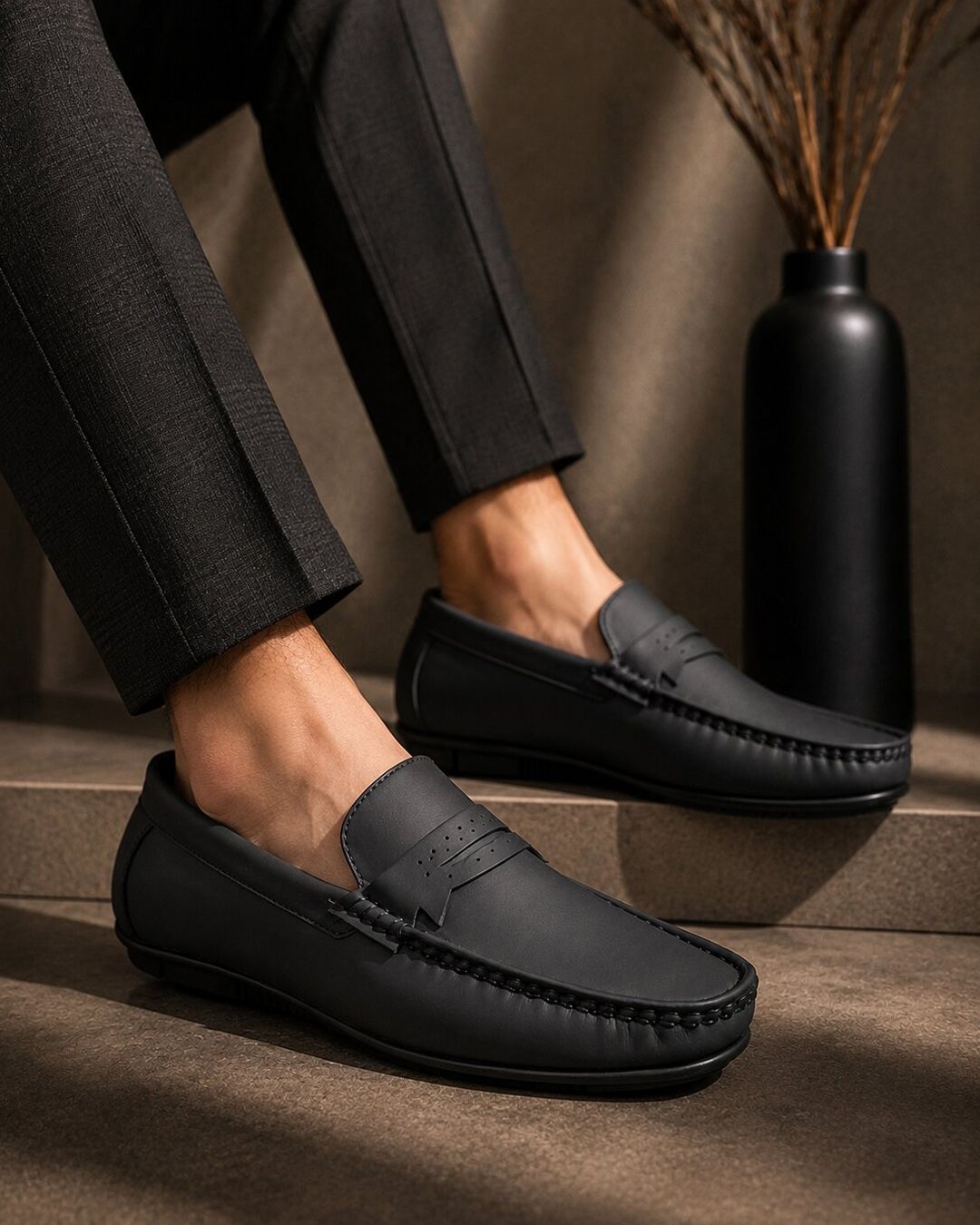 Men's Premium Brown Slip-On Loafers Loafers For Men-image-0
