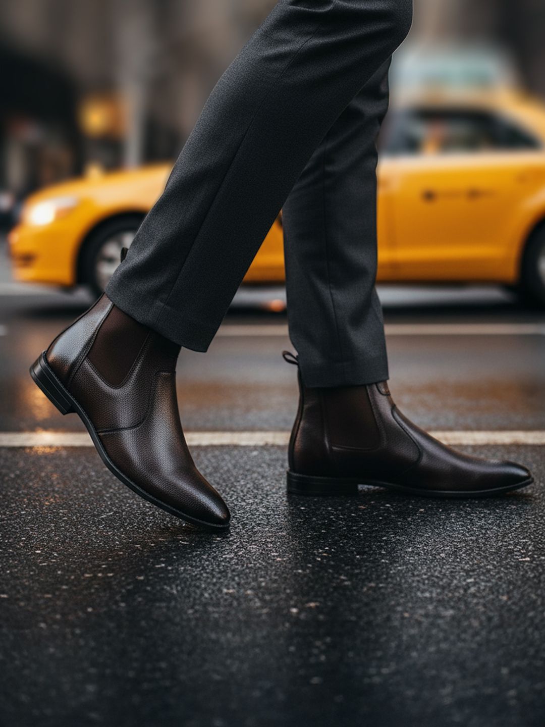 louis stitch Coffee Brown Chelsea Boots for Riding Biking for Men - RGPDCL - UK 11 Boots For Men-picture-18