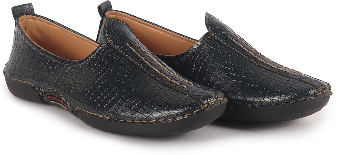 fausto Textured Ethnic SlipOn Juttis for Wedding|Traditional Shoes|Flexible Rubber Sole Mojaris For Men-picture-13
