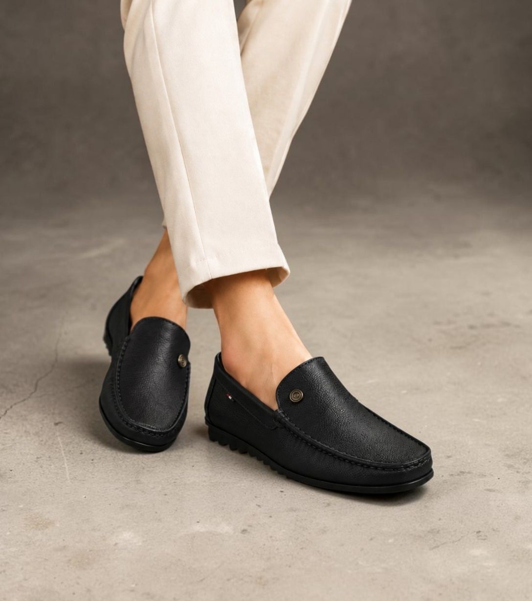 stride up Lightweight Stylish Casual Synthetic Leather Loafers For Men-picture-19
