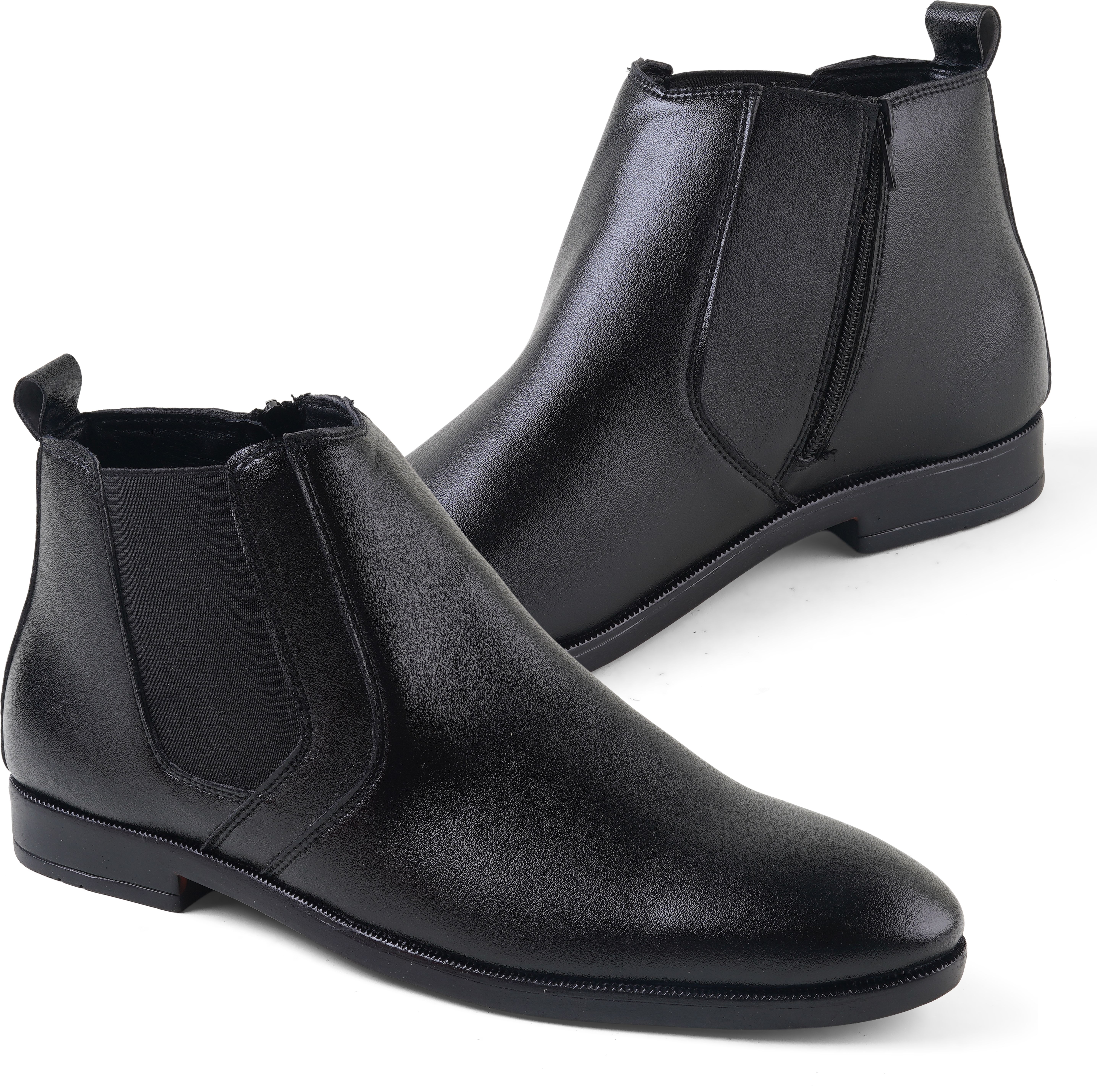 leacom Men Casual Comfortable Zipper Chelsea Boot Slip-On Outdoor Synthetic Leather Boots For Men-picture-40
